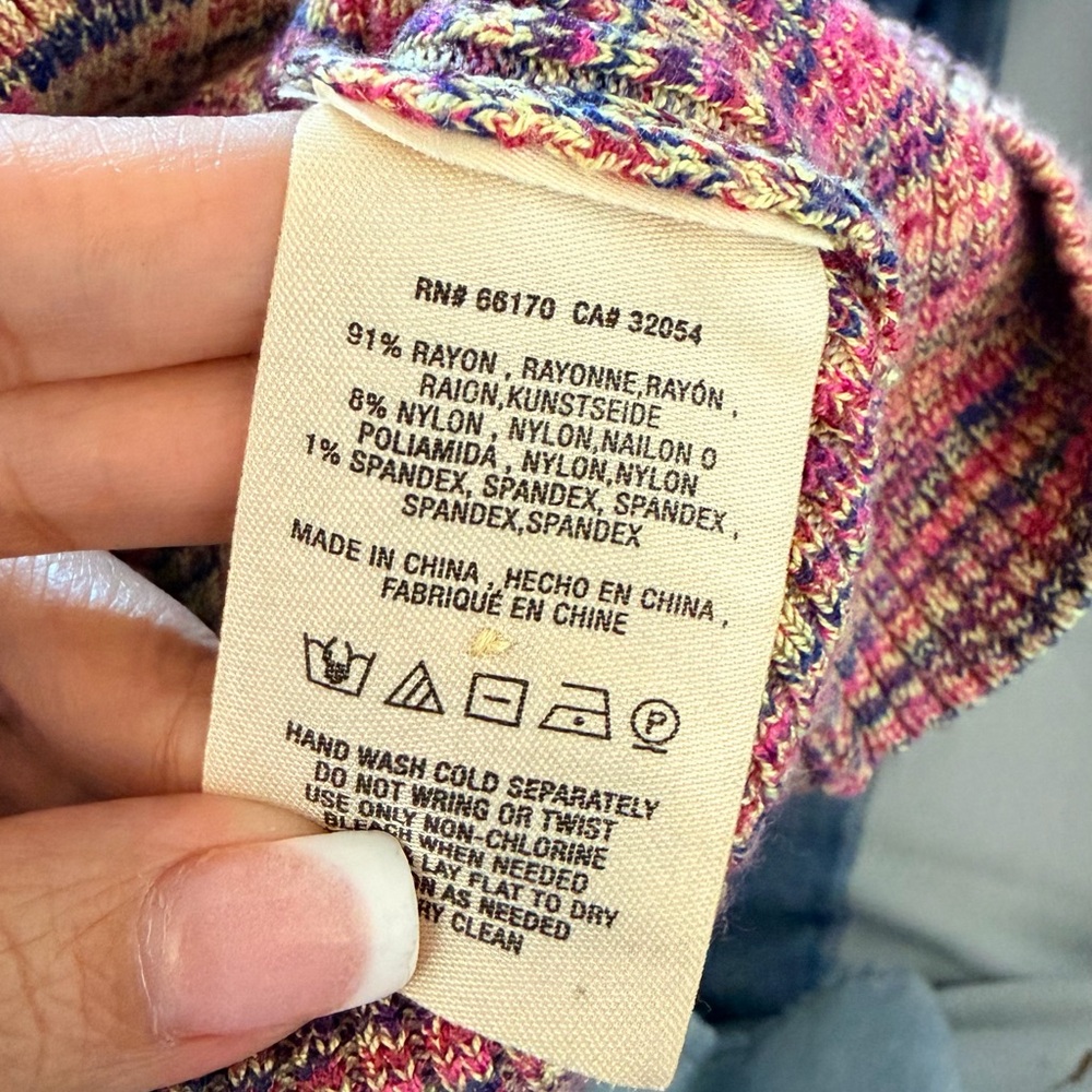 Anthropologie Moth Spacedye Knit Short Sleeve Top Womens Size XS - Picture 6 of 6